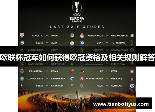 欧联杯冠军如何获得欧冠资格及相关规则解答